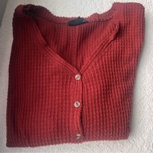 Waffle knit top